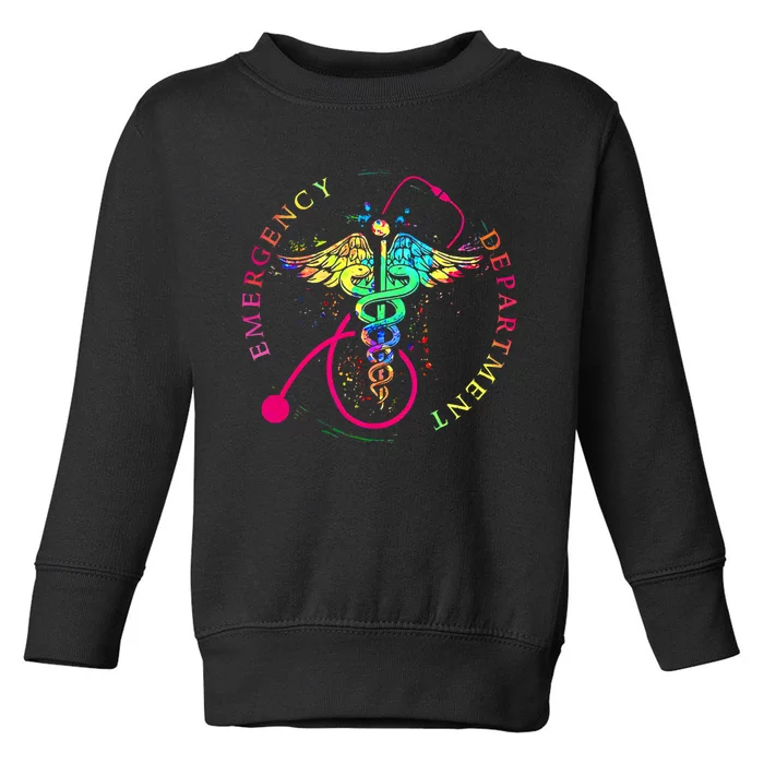 Emergency Department Tie Dye Ed Er Nurse Nursing Toddler Sweatshirt