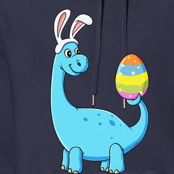 Easter Day T Rex Dino Rabbit Ears With Egg Premium Hoodie