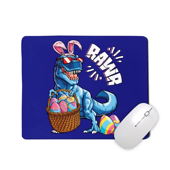 Easter Dinosaur T Rex Eggs Rawr Bunny Ears Gift Mousepad