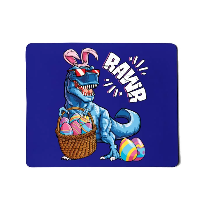 Easter Dinosaur T Rex Eggs Rawr Bunny Ears Gift Mousepad