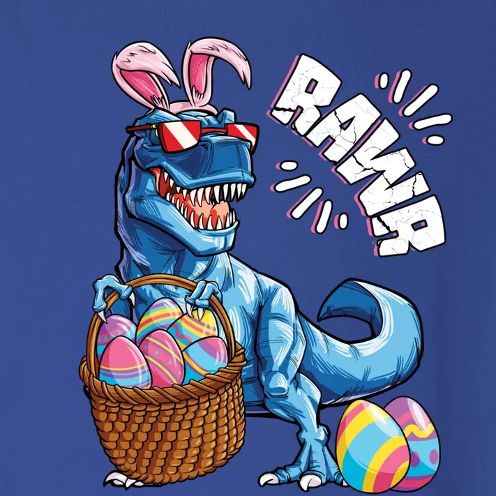 Easter Dinosaur T Rex Eggs Rawr Bunny Ears Gift Toddler Long Sleeve Shirt