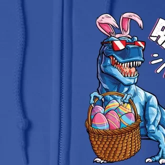 Easter Dinosaur T Rex Eggs Rawr Bunny Ears Gift Full Zip Hoodie