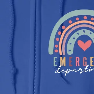 Emergency Departt Team Emergency Room Nursing Rainbow Tee Gift Full Zip Hoodie