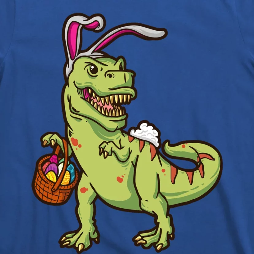 Easter Dinosaur Tfunny Giftrex With Bunny Ears Easter Basket Easter Meaningful G T-Shirt