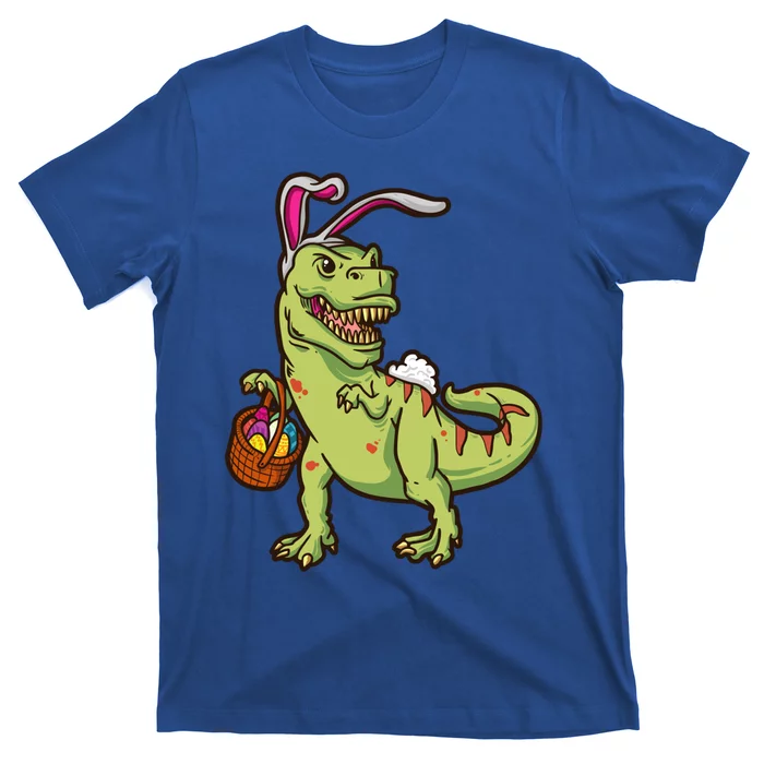 Easter Dinosaur Tfunny Giftrex With Bunny Ears Easter Basket Easter Meaningful G T-Shirt