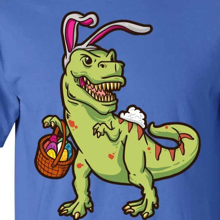 Easter Dinosaur Tfunny Giftrex With Bunny Ears Easter Basket Easter Meaningful G Tall T-Shirt