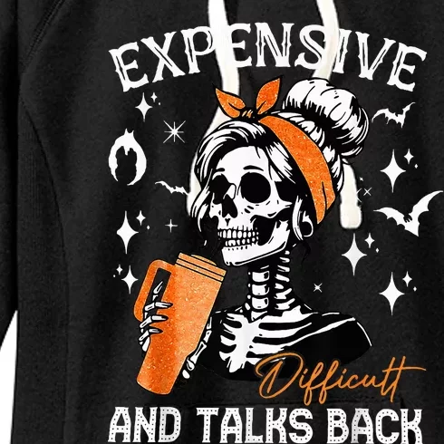 Expensive Difficult & Talks Back Halloween Mama Skeleton Women's Fleece Hoodie