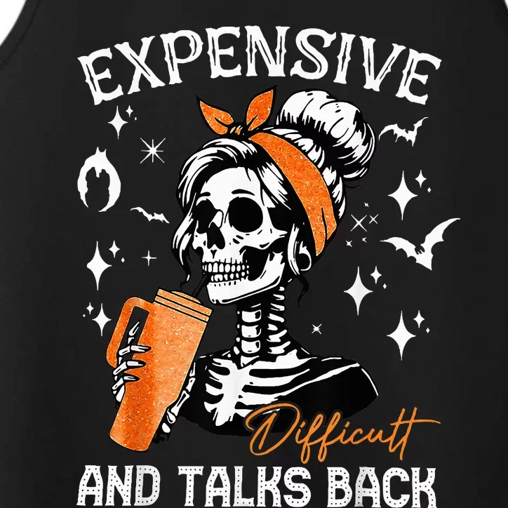 Expensive Difficult & Talks Back Halloween Mama Skeleton Performance Tank