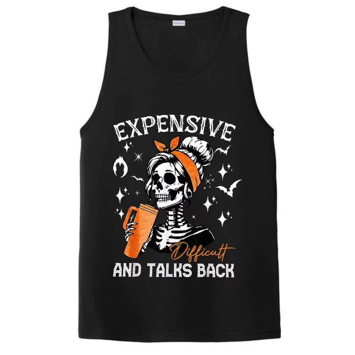 Expensive Difficult & Talks Back Halloween Mama Skeleton Performance Tank