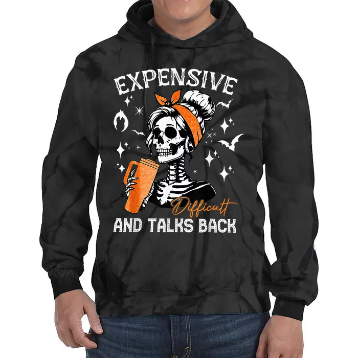 Expensive Difficult & Talks Back Halloween Mama Skeleton Tie Dye Hoodie