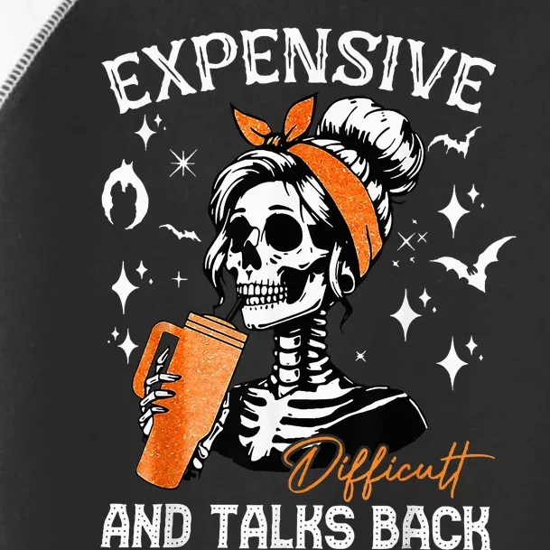 Expensive Difficult & Talks Back Halloween Mama Skeleton Toddler Fine Jersey T-Shirt