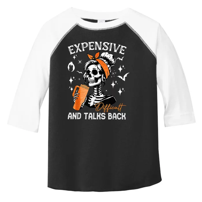 Expensive Difficult & Talks Back Halloween Mama Skeleton Toddler Fine Jersey T-Shirt