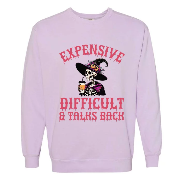 Expensive Difficult & Talks Back Halloween Mama Skeleton Garment-Dyed Sweatshirt