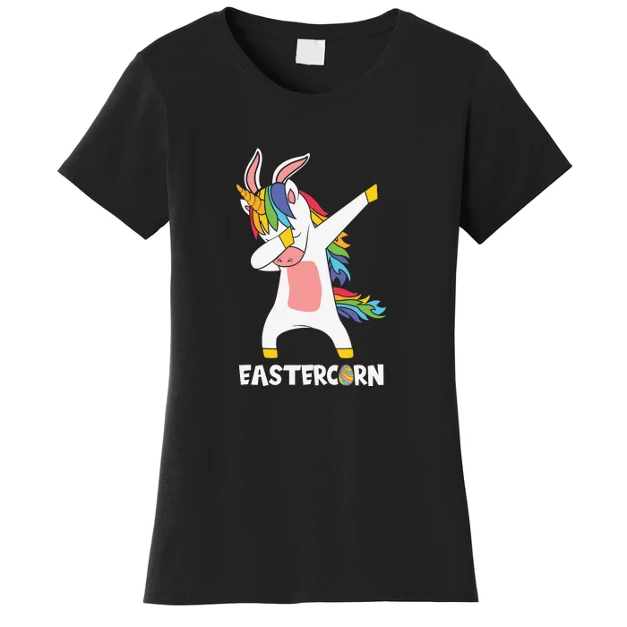 Eastercorn Dabbing Unicorn Easter Day Women's T-Shirt