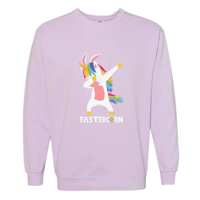 Eastercorn Dabbing Unicorn Easter Day Garment-Dyed Sweatshirt