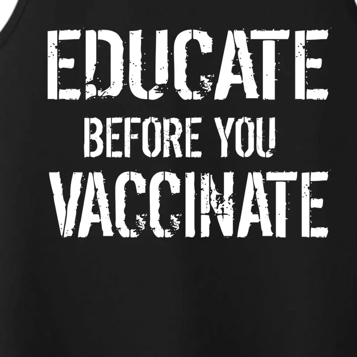 Educate Before You Vaccinate Performance Tank