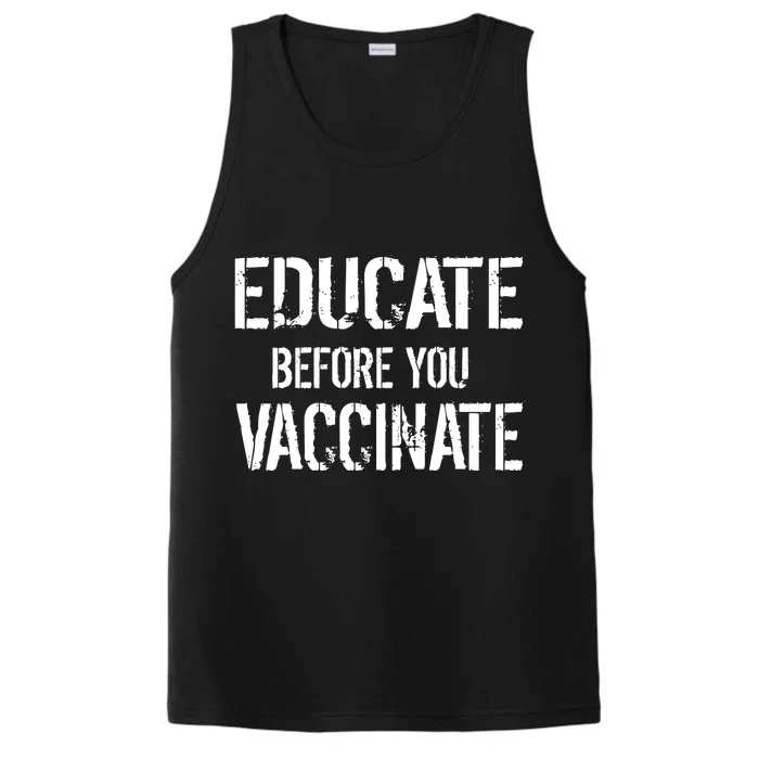 Educate Before You Vaccinate Performance Tank