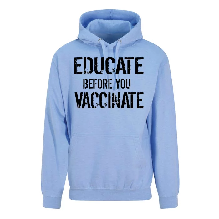 Educate Before You Vaccinate Unisex Surf Hoodie