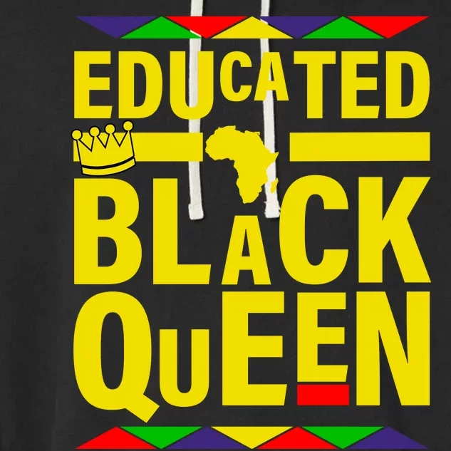 Educated Black Queen Garment-Dyed Fleece Hoodie