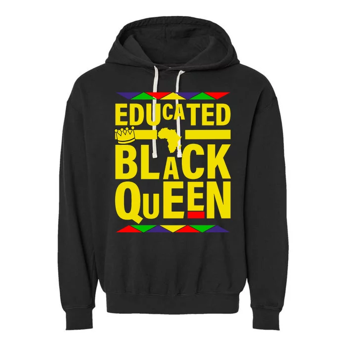 Educated Black Queen Garment-Dyed Fleece Hoodie