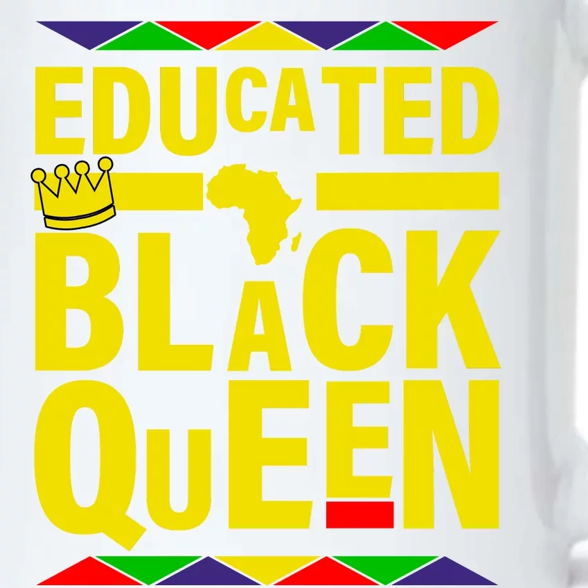 Educated Black Queen Black Color Changing Mug