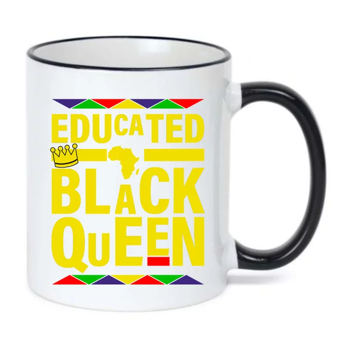 Educated Black Queen Black Color Changing Mug