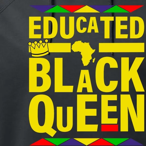 Educated Black Queen Performance Fleece Hoodie