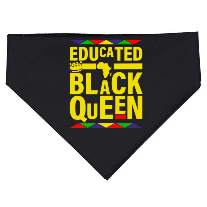 Educated Black Queen USA-Made Doggie Bandana