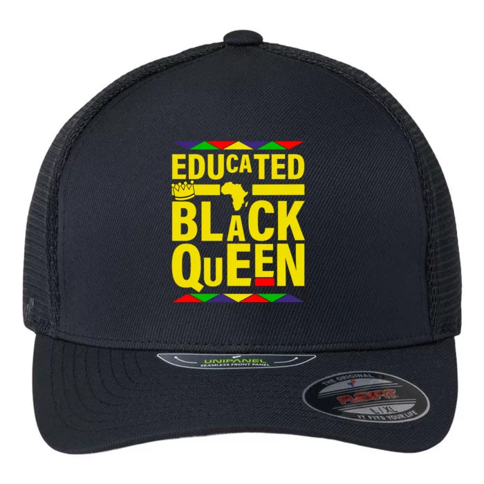 Educated Black Queen Flexfit Unipanel Trucker Cap