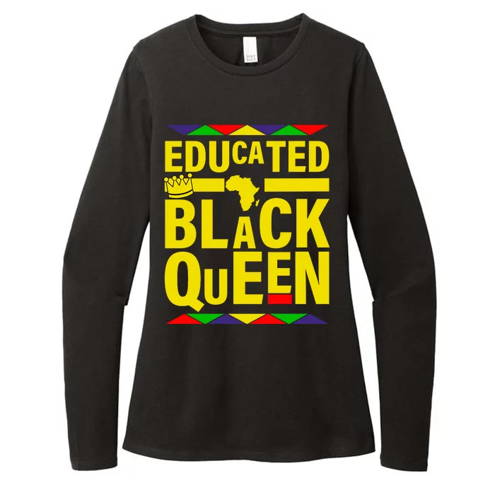 Educated Black Queen Womens CVC Long Sleeve Shirt