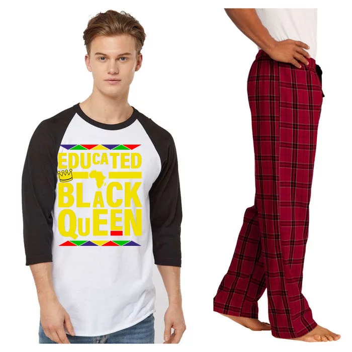 Educated Black Queen Raglan Sleeve Pajama Set