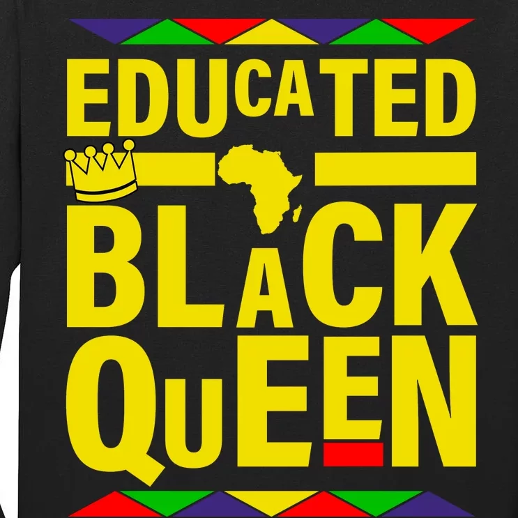 Educated Black Queen Tall Long Sleeve T-Shirt