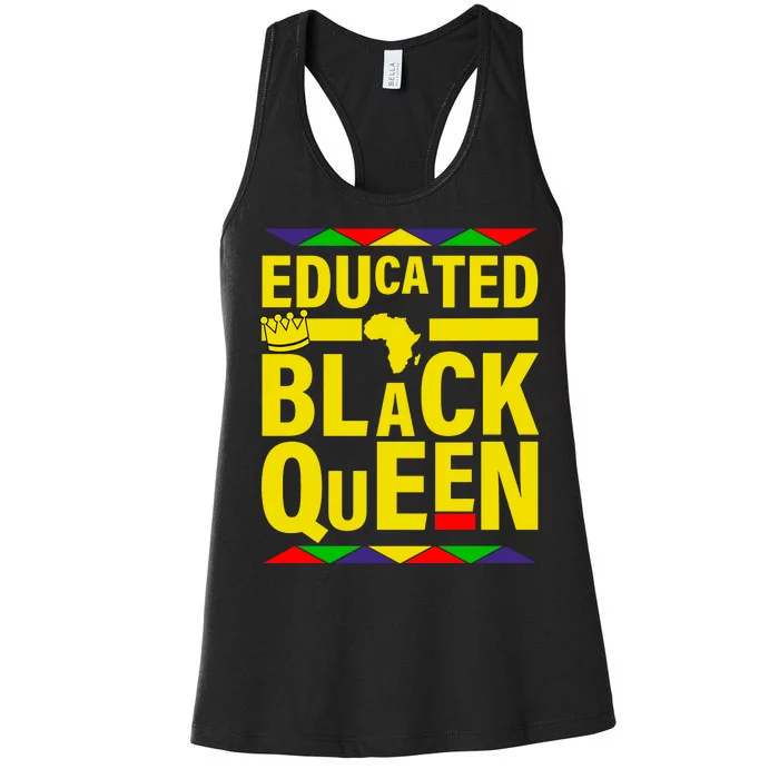 Educated Black Queen Women's Racerback Tank