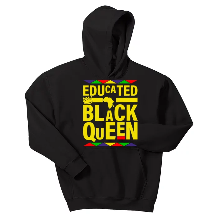 Educated Black Queen Kids Hoodie