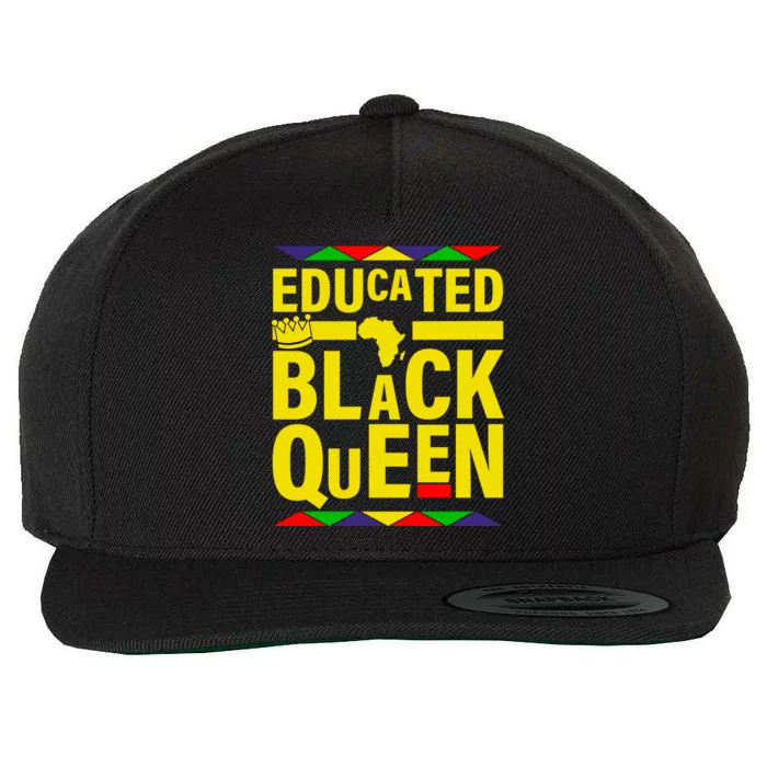 Educated Black Queen Wool Snapback Cap