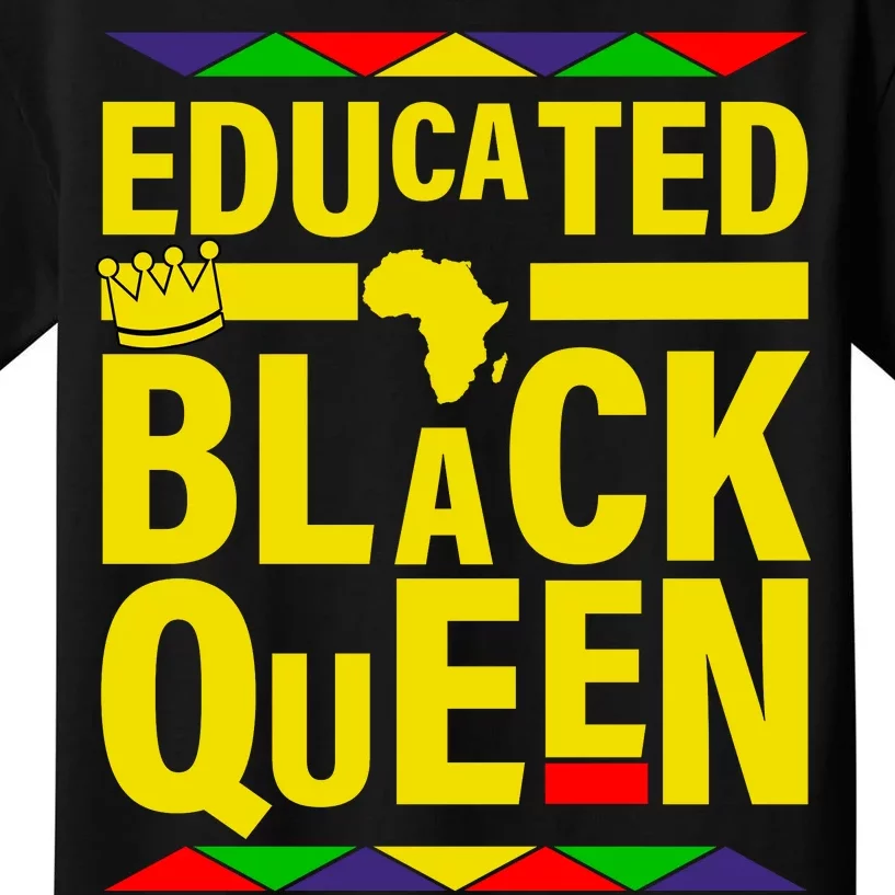 Educated Black Queen Kids T-Shirt