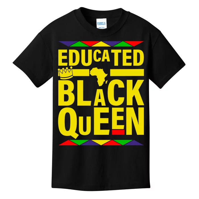 Educated Black Queen Kids T-Shirt