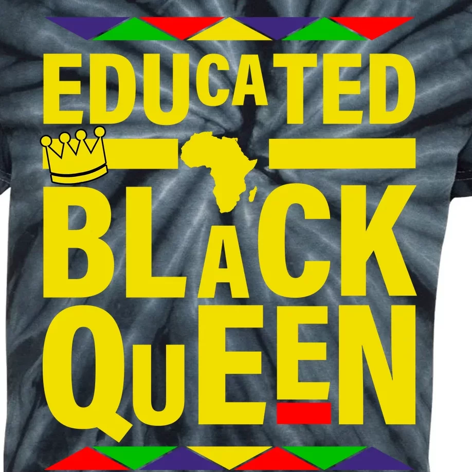 Educated Black Queen Kids Tie-Dye T-Shirt