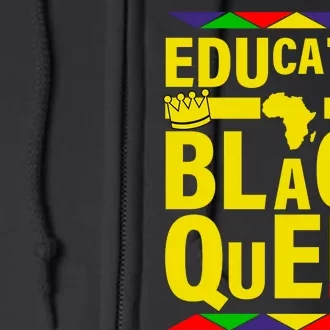 Educated Black Queen Full Zip Hoodie