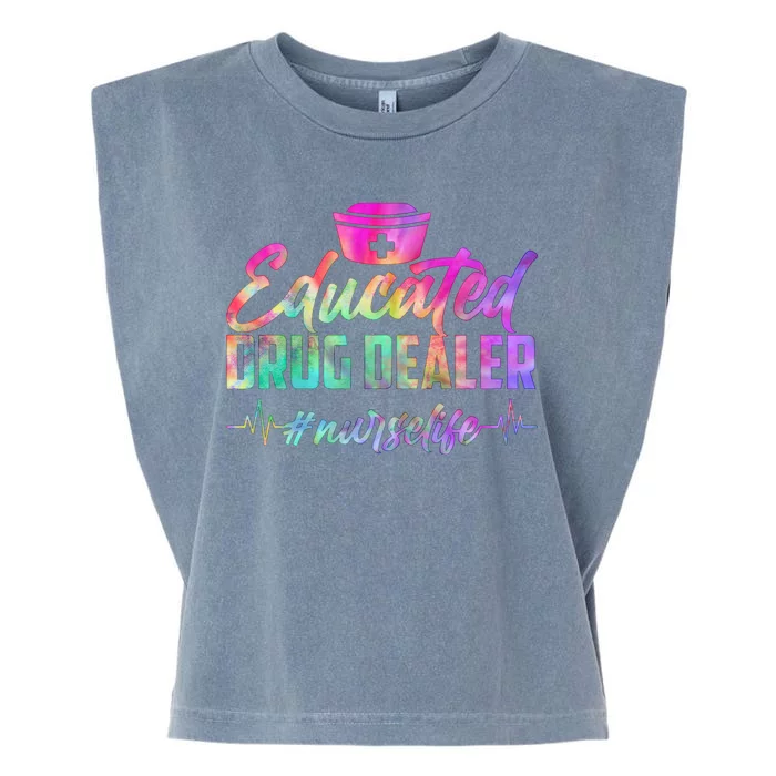 Educated Drug Dealer Nurselife Garment-Dyed Women's Muscle Tee