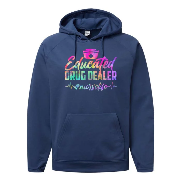 Educated Drug Dealer Nurselife Performance Fleece Hoodie