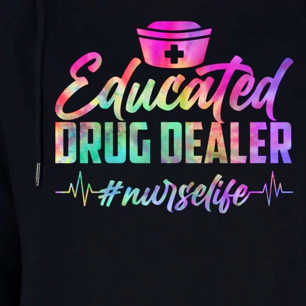 Educated Drug Dealer Nurselife Womens Funnel Neck Pullover Hood