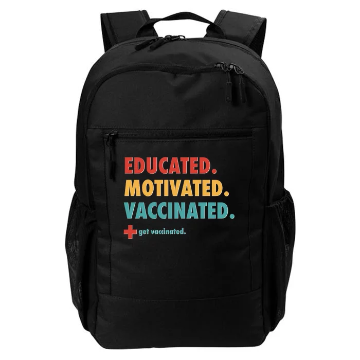 Educated Motivated Vaccinated Get Vaccinated Daily Commute Backpack