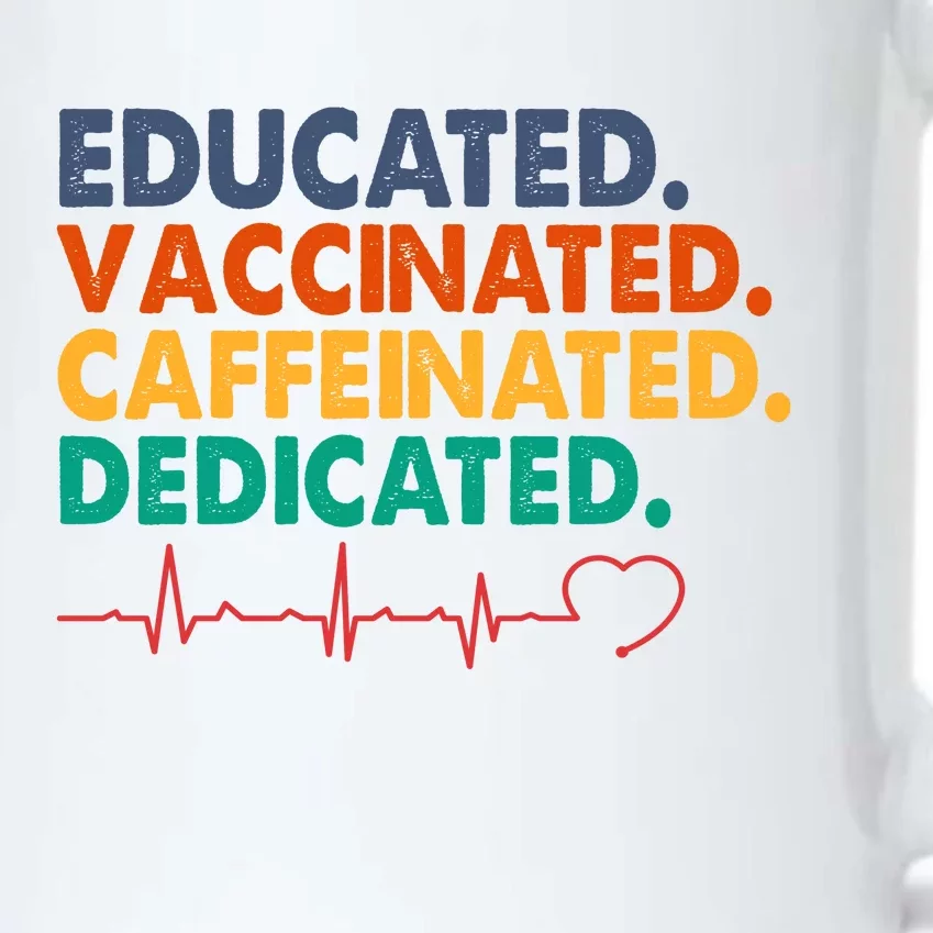 Educated Vaccinated Caffeinated Dedicated Nurse Black Color Changing Mug