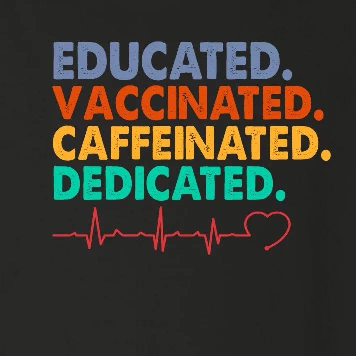 Educated Vaccinated Caffeinated Dedicated Nurse Toddler Long Sleeve Shirt