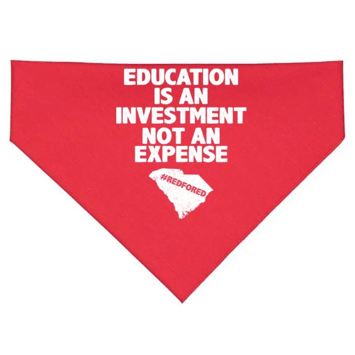 Education Is An Investment Not An Expense USA-Made Doggie Bandana