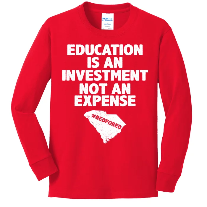 Education Is An Investment Not An Expense Kids Long Sleeve Shirt