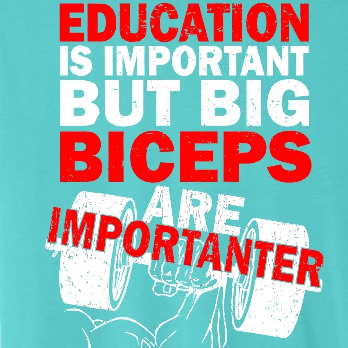 Education Is Important Big Biceps Are Importanter ChromaSoft Performance T-Shirt