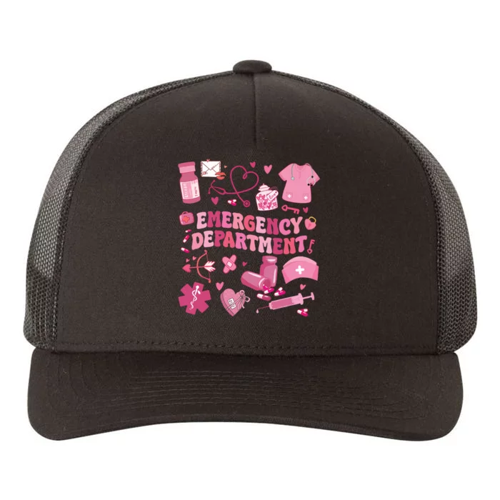 Emergency Department Valentine Funny Er Nurse Yupoong Adult 5-Panel Trucker Hat