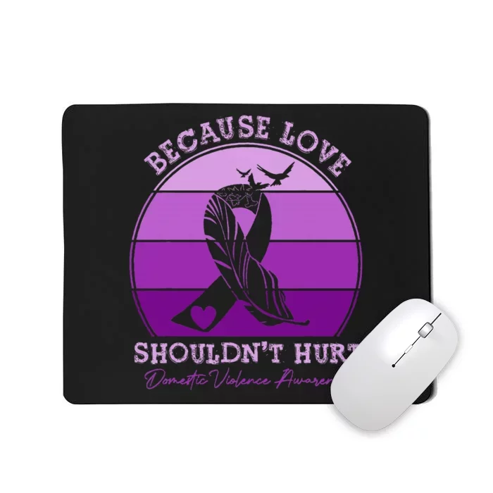 End Domestic Violence Stand with Purple Ribbon Mousepad